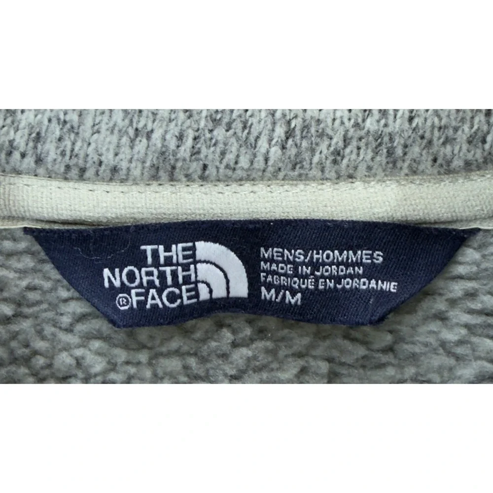 The North Face Gordon Lyons 1/4 Zip Fleece Pullover Grey Mens Size M Outdoors
